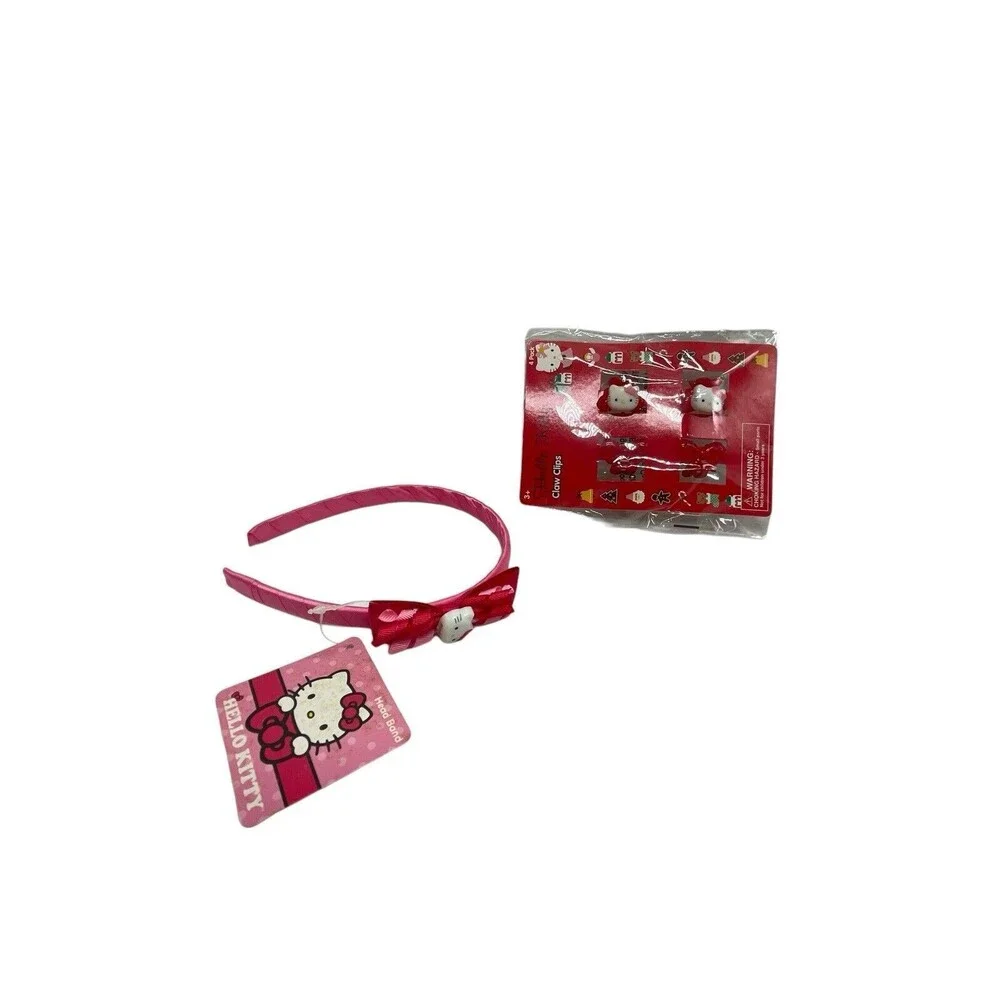 Hello Kitty Headband And Hair Clip Set Of 2 New